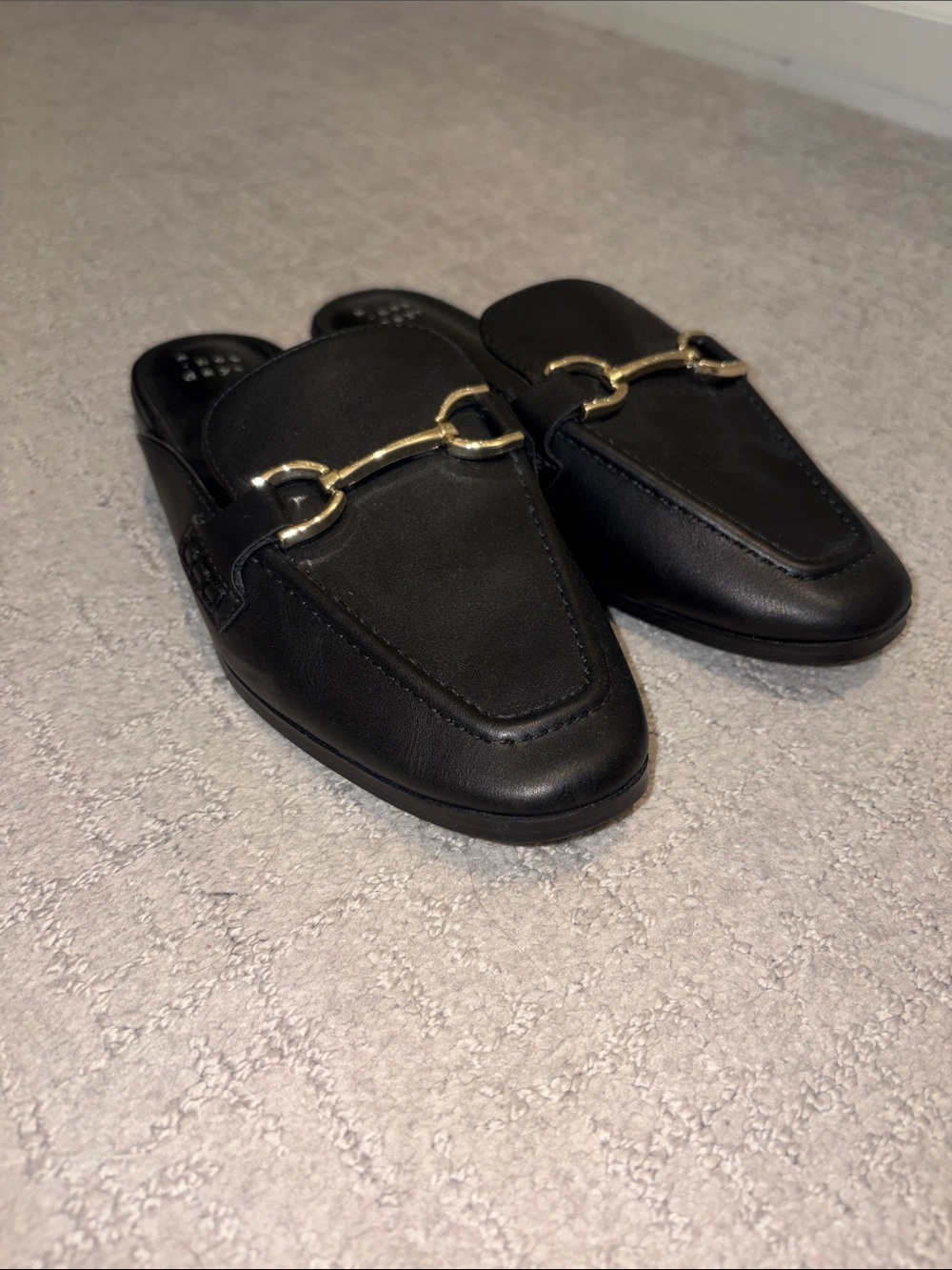 Women's Black Slip-On Mules